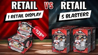 🚨3 AUTOS INCLUDING 1 MONSTER 👀 & AMAZING 1ST #’D CARD!!🔥 2024 BOWMAN 1 RETAIL DISPLAY VS 5 BLASTERS