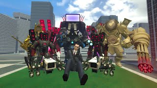 Nextbots In Playground Monster Bosses : TITAN SPEAKERMAN,GLOCKMAN,TV MAN! | Minecraft Animation