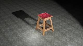 AutoCAD 3D Modeling  Stool Tutorial Part 2  Apply Material Texture + Lighting + Rendering