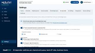 CloudX CCAI 8: Settings for administrators