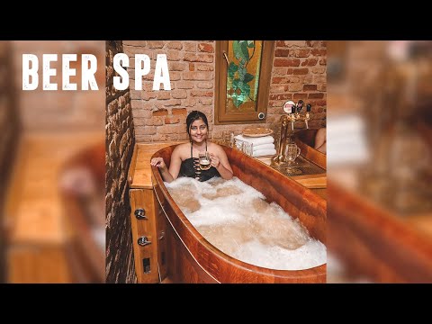 BEER SPA in Prague, Czech Republic! 🍺 #Shorts