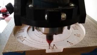 Clock face inlay engraving with CNC VCarve