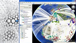 CORESE Gephi plugin demo: linguistic links between cities in the world