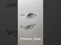 Girl and Boy Eye Drawing ✨#drawing #art #howtodraw #tutorial #simple #sketch #eyes