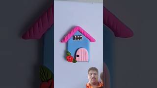 Beautiful House 🏠 Clay Art 😱💪 #diy #house #clay #craft #viral #shorts#ytshorts #art #home #love