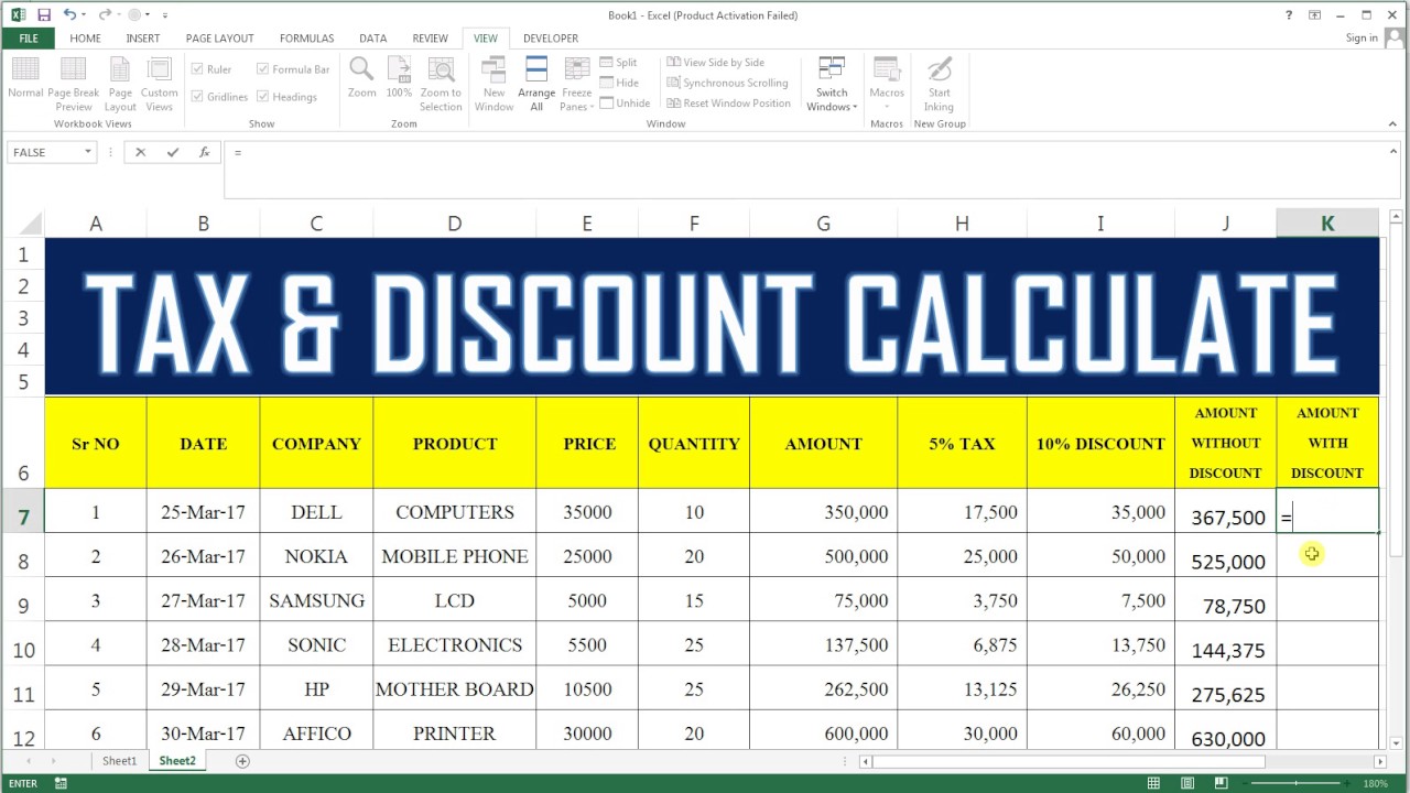 how-to-calculate-tax-discount-in-excel-36-youtube