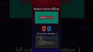 Button Hover Effects In HTML and CSS