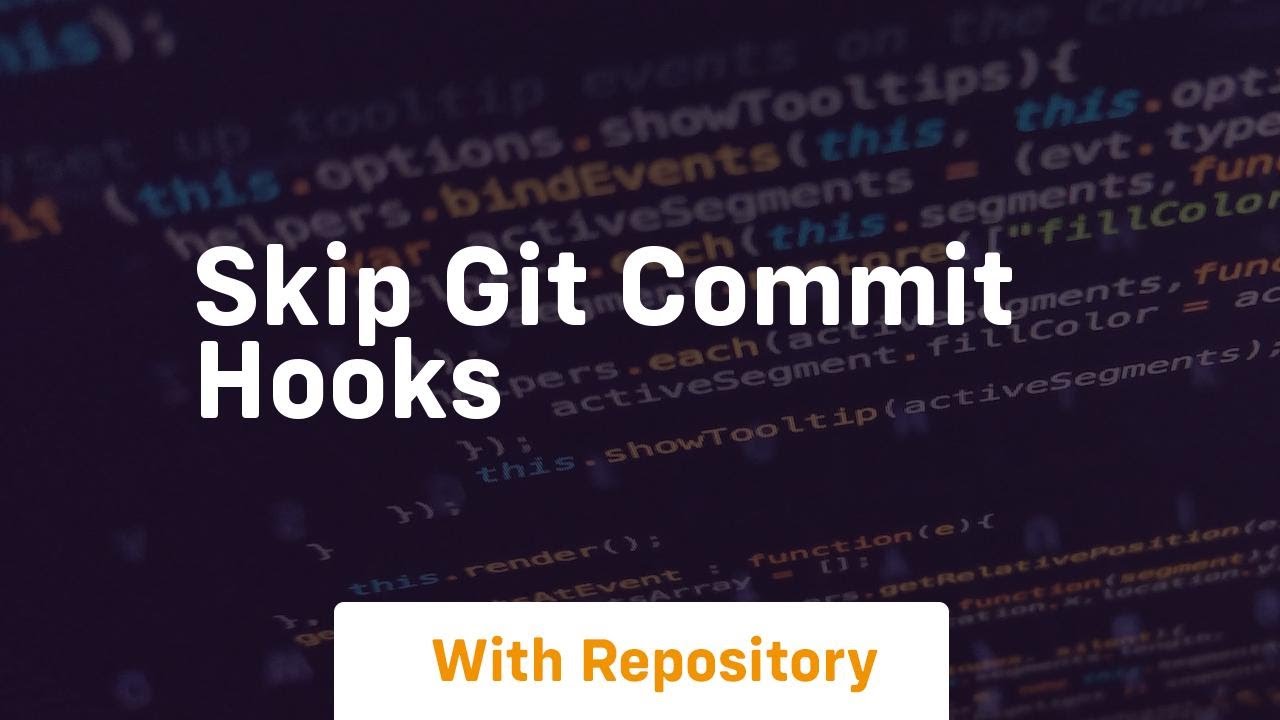skip git commit hooks
