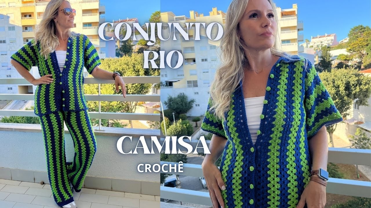 Conjunto Rio camisa de Crochê (M) - YouTube