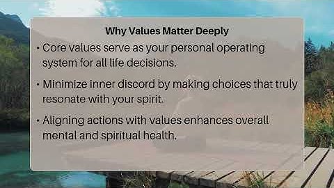 Why Is It Important To Know My Core Values?