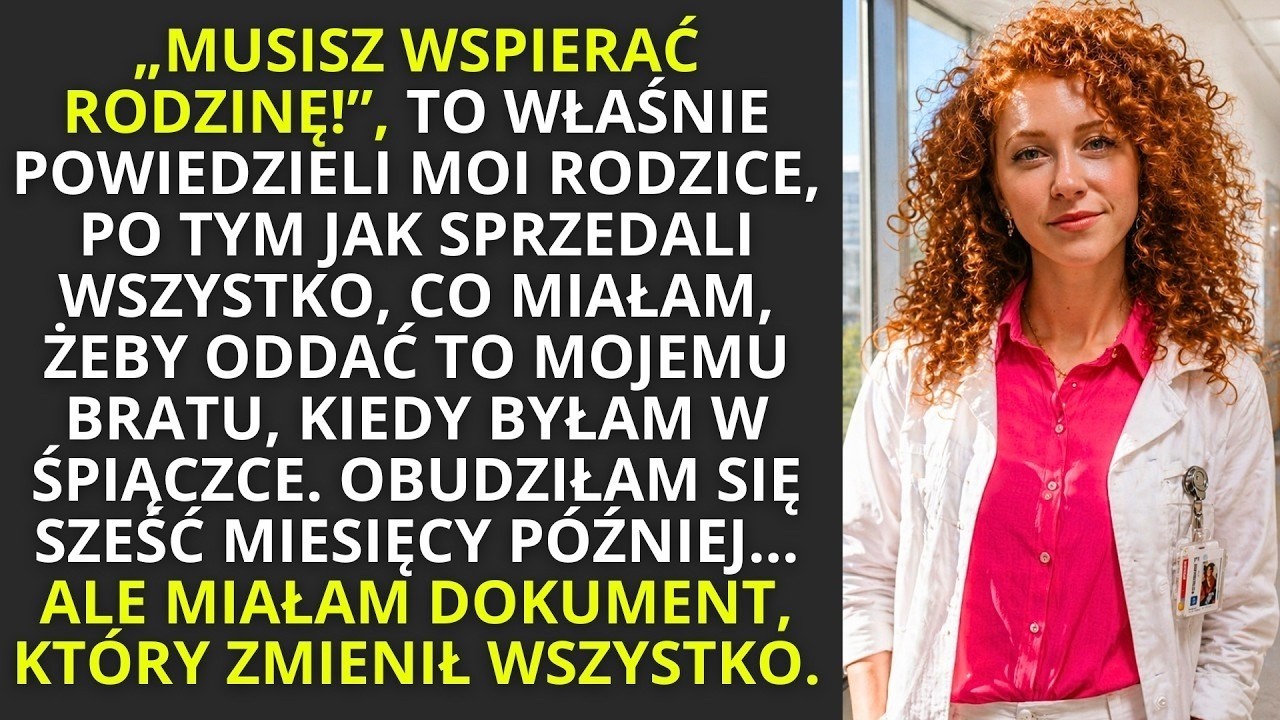 Obudziłam się po sześciu miesiącach śpiączki i pierwsze, co usłyszałam od matki, to: „Dzięki Bogu”. Ale kiedy zapytałam o mój dom, zapadła cisza. Krótka, prawie niezauważalna, ale ja jestem...