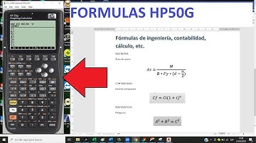 Como ingresar ecuaciones en la hp50g formulas en hp 50g