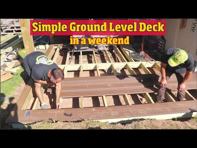How To Build A Simple Ground Level Deck, Building A Deck On The Ground Nz