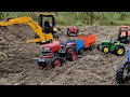 Mahindra  2WD Tractor fully loaded by JCB Machine | Tractor Toy Videos