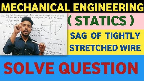 Mechanics | solve question | sag of tightly stretched wire | B.Sc. M.Sc. B.tech mathematics