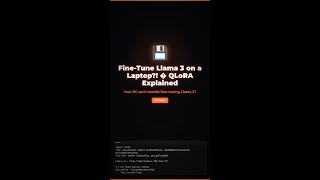 Fine-Tune Llama 3 on a Laptop?! 🤯 QLoRA Explained