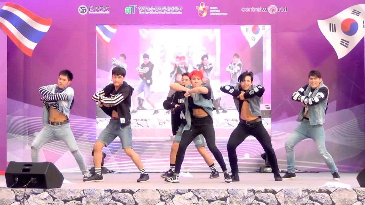 151115 I Am Bazic cover MONSTA X - RUSH + HERO @Thailand Korea Friendship Festival 2015