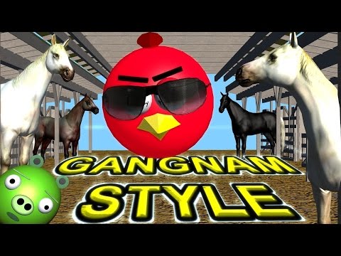 Welp ANGRY BIRDS dance GANGNAM STYLE ♫ 3D animated mashup parody CF-86