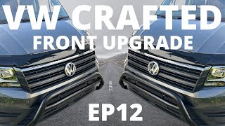 VW Crafter Camper Van  EP12 Bull Bar Install and Wind /Stone Deflector.
