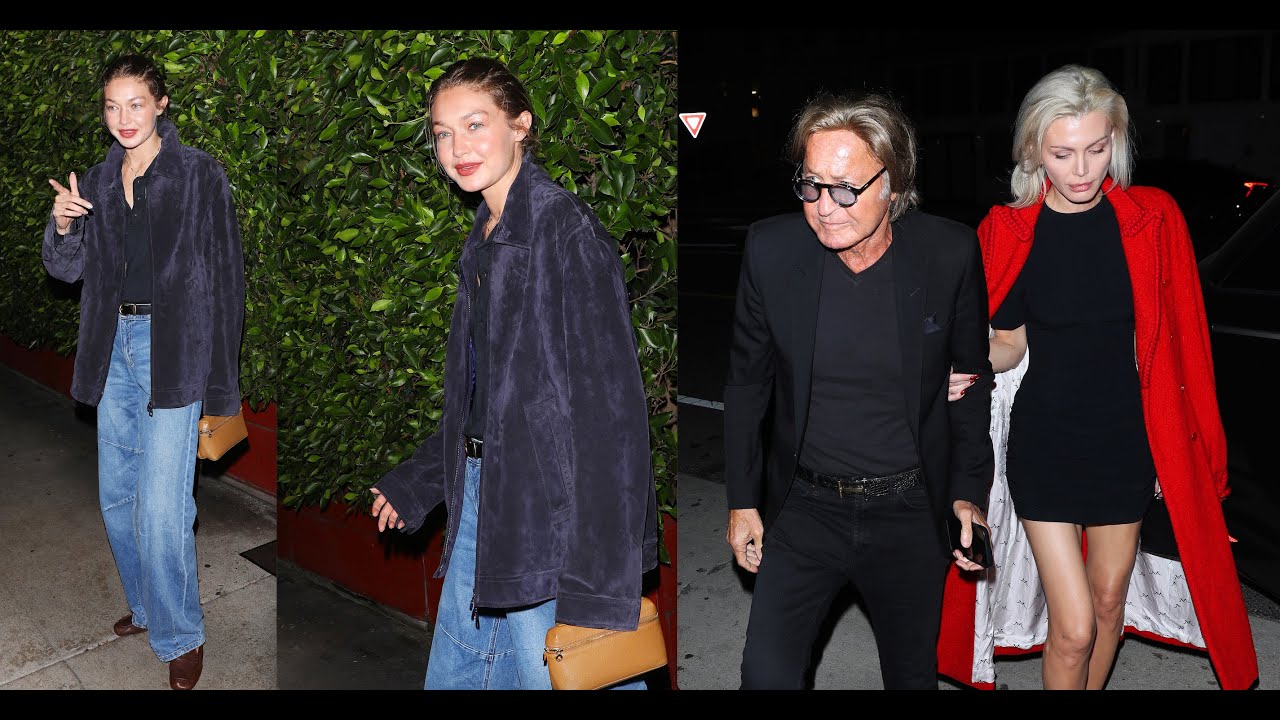 Model Gigi Hadid And Family Celebrate Dad Mohamed Hadid's 77th Birthday Dinner at Giorgio Baldi!