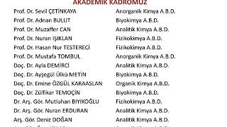 Kırıkkale Üniversitesi Fen Edebiyat Fakültesi Kimya Bölümü Tanıtımı