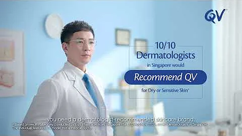 10/10 Dermatologists in Singapore would recommend QV for dry, sensitive or eczema-prone skin*