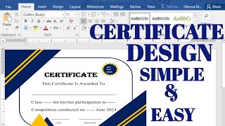 Información Free & Easy Certificate Design in MS Word | Step-by-Step Tutorial@EditingwithNadia Noticias