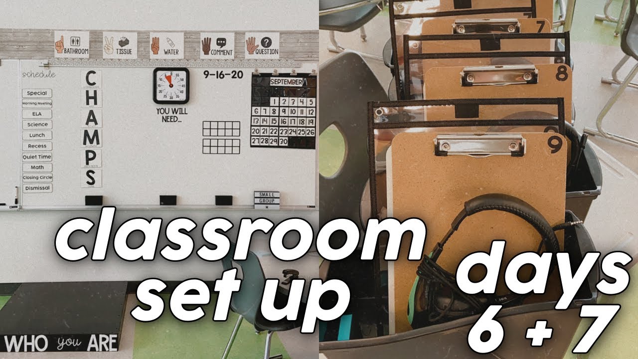 CLASSROOM SET UP VLOG DAYS 6 & 7 | First Year Teacher | Reopening Plans ...