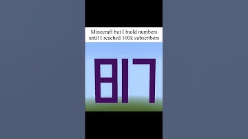 (817) Minecraft but I build numbers until I reached 100k subscribers #minecraft #minecraftshorts