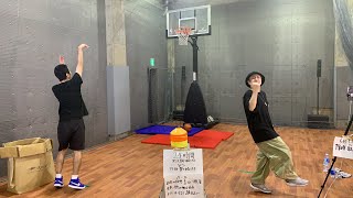 【24時間生配信!?】踊り続けるヤツvsフリースロー撃ち続けるヤツ‼︎最後まで生き残るのはどっちだ！？