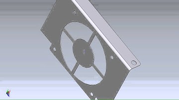 SolidWorks CAD Design of Fan Mount and Guard - Bend Metal
