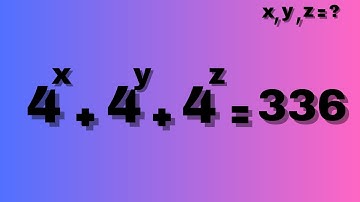 China ,A nice exponential equation to solve |Solve for X,Y,Z#maths#matholympiad #algebra