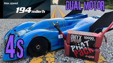 Arrma Limitless 4S 194mph TP4060cm Dual motor Onyx 10k Phat Packs 