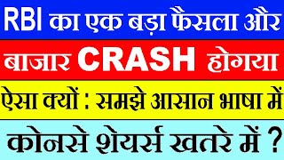 RBI का एक बड़ा फैसला और बाजार CRASH होगया| RBI REPO RATE, CRR HIKE NEWS इसका मतलब क्या होता है? SMKC