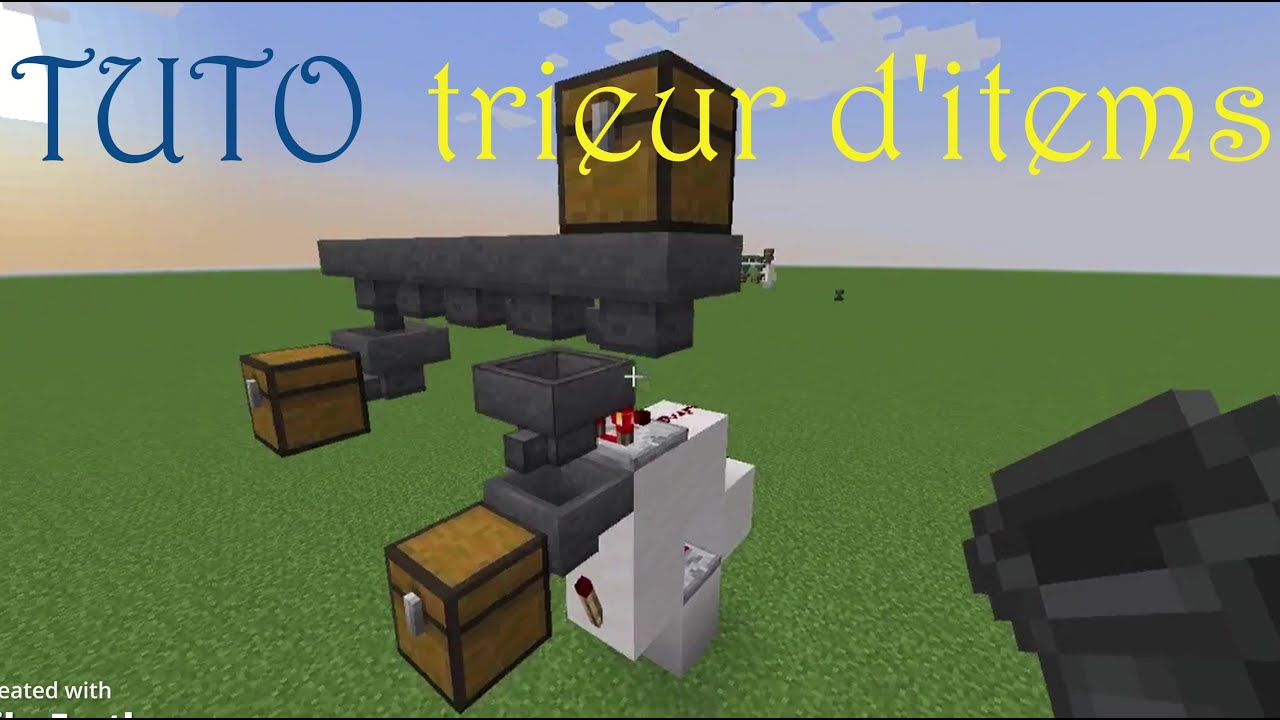 Comment faire un trieur de coffre (dans Minecraft) - YouTube