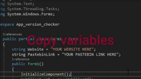 HOW TO MAKE A VERSION CHECKER C#