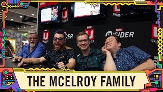 The Mcelroy Family Visits The Marvel Booth At Sdcc 2019