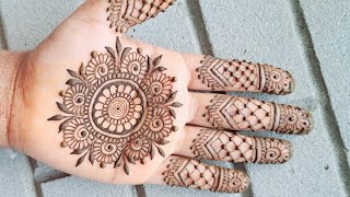 Easy party henna tutorial🌿🫱for beginner...