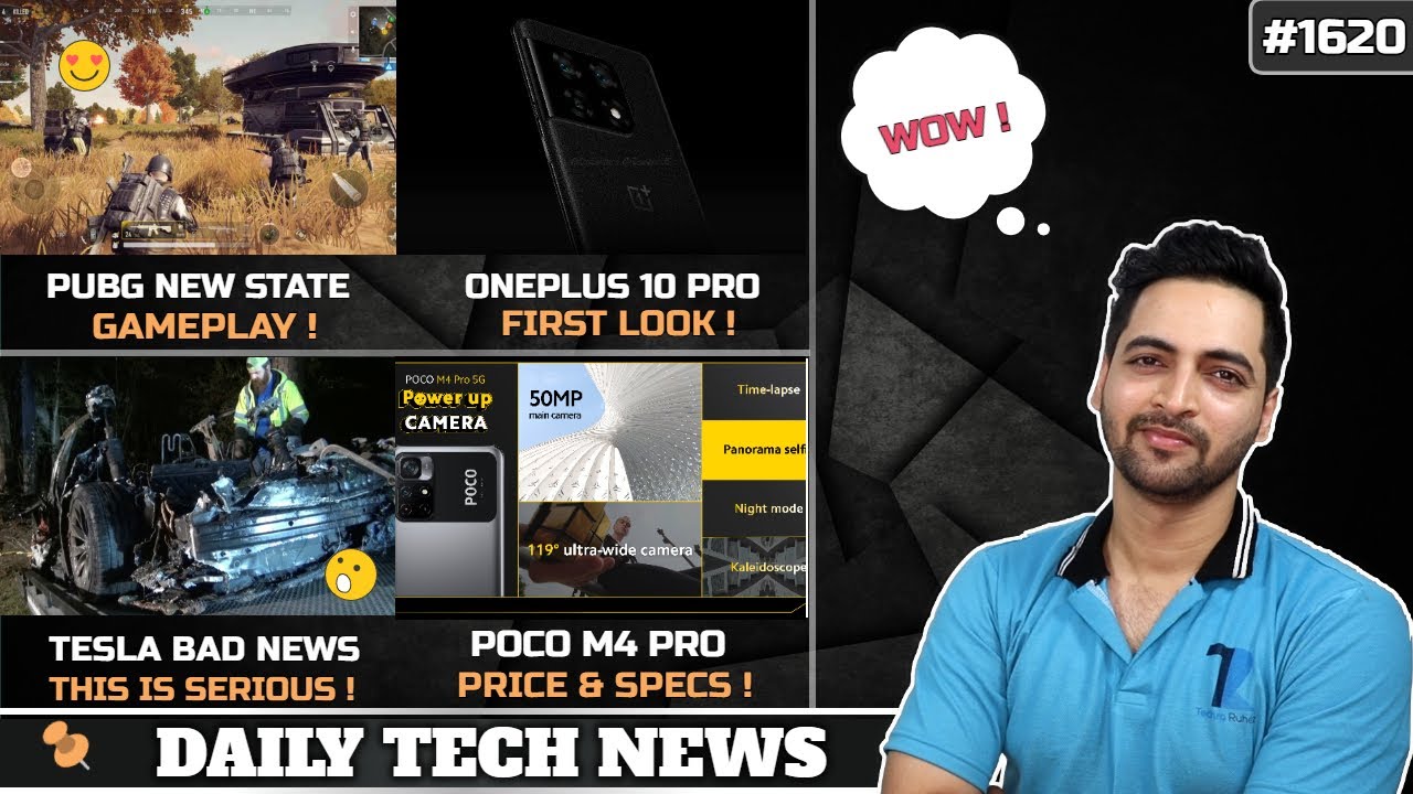 PUBG New State Gameplay, Oneplus 10 Pro First Look,Poco M4 Pro,Hoverbike,Exynos 2200,OPPO Pad,Tesla