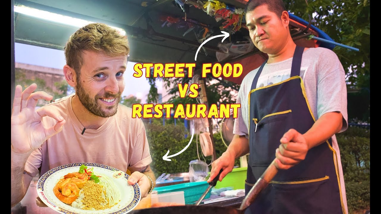 Street Food VS Restaurant I Pad Thaï I Lequel est Meilleur? Bangkok Thaïlande