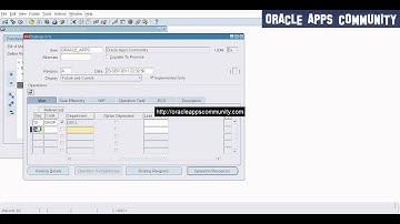 Create Routing - Oracle Bills Of Material