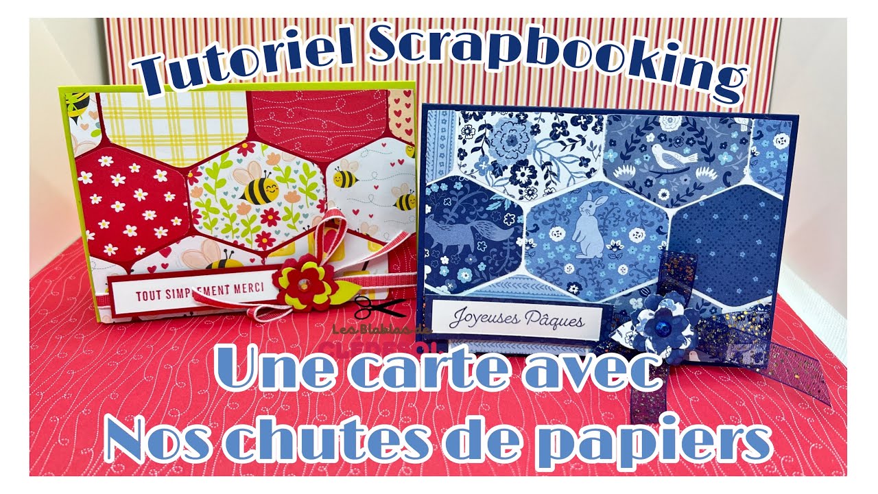 {Tutoriel Scrapbooking} Une Carte facile et rapide avec nos chutes de