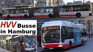 Moderne HVV Busse in Hamburg - buses - XXL Bus - Batteriebus - Brennstoffzellenbus