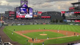 Isaac Collins, former Rockies prospect, makes extraordinary catch in Zac Veen's first MLB at-bat