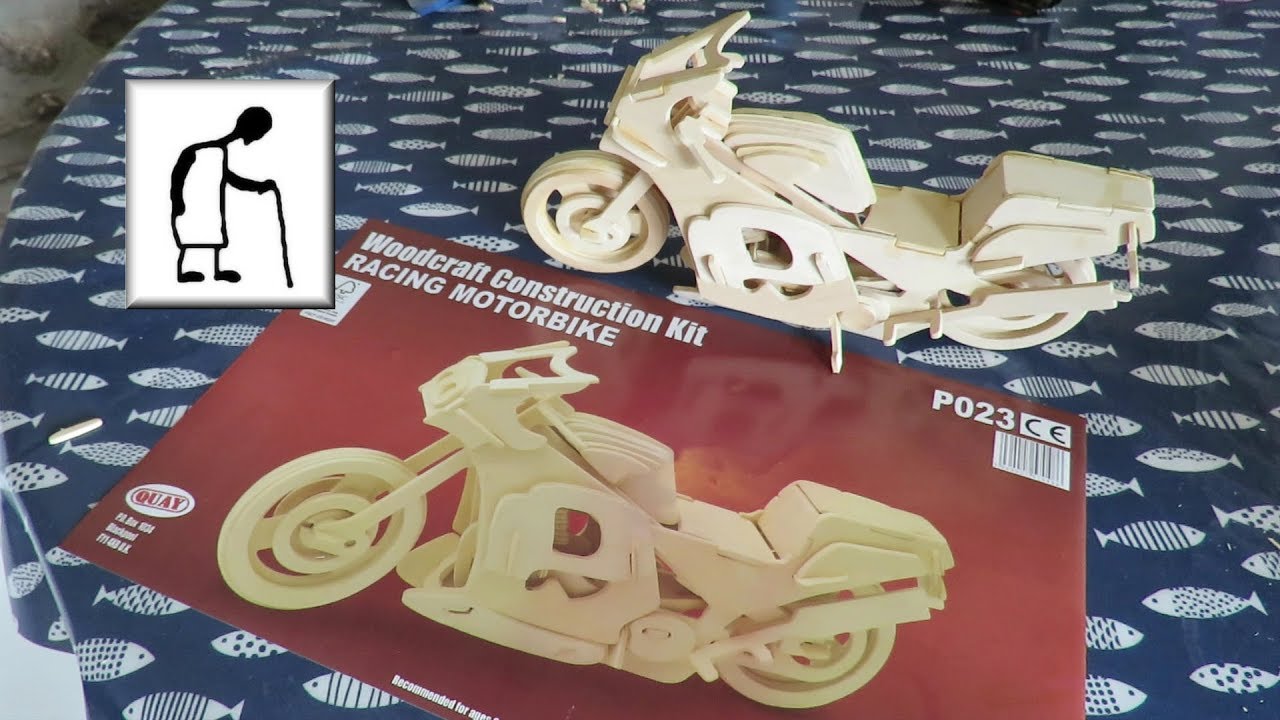 Woodcraft Construction Kit Racing Motorbike P023 H15 L26 W8 FAST