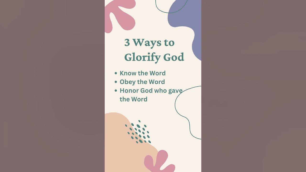 sunday-school-lesson-3-ways-to-glorify-god-youtube
