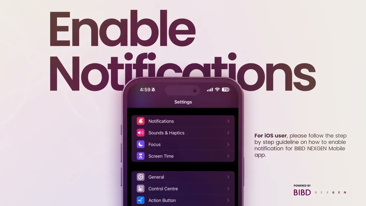 BIBD NEXGEN Wallet: Enable Notifications (iOS)
