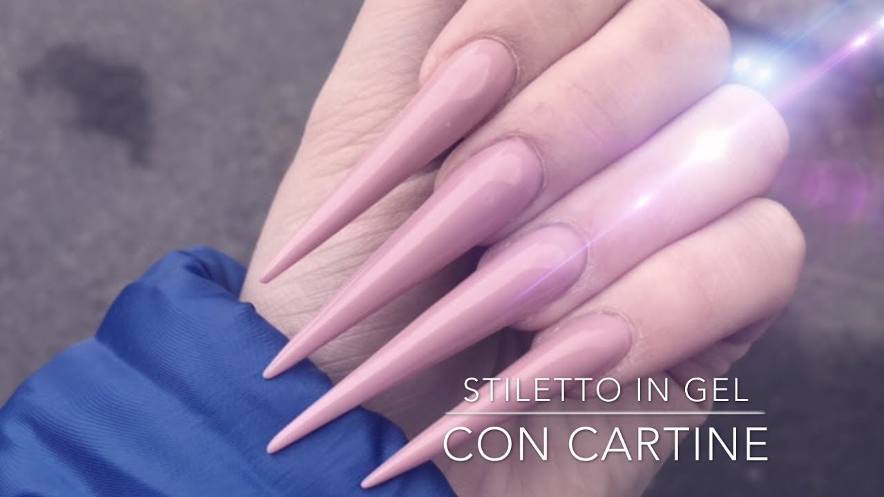 Stiletto in Gel con Cartine - Crispynails ♡