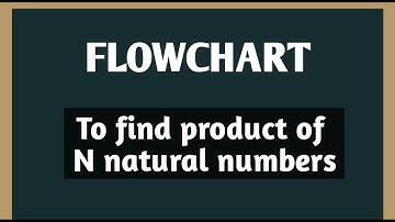 Draw Flowchart to find product of N natural numbers. // Flowchart.