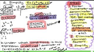 Lesson 9-4: Simplifying Rational Expressions